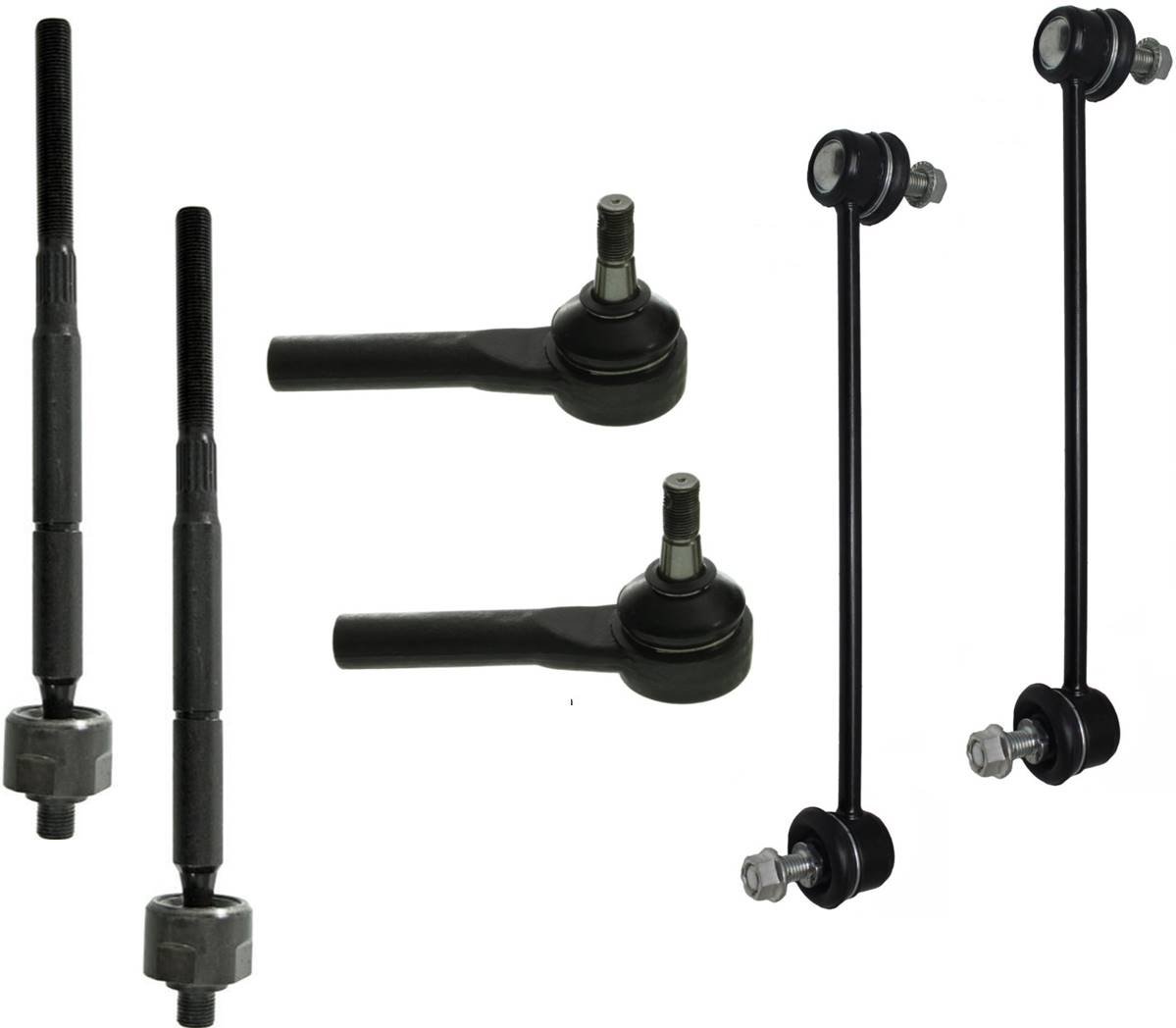 thumbnail image 2 of 6pc Front End Steering Kit – Tie Rods & Sway Bar Links For Dodge Caliber, Jeep Compass, Patriot 2 of 5