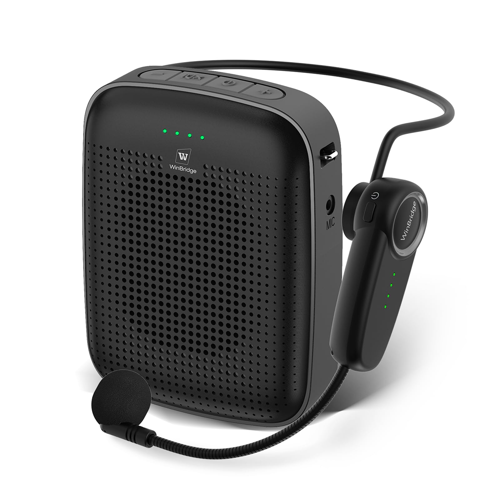 Photo 1 of Wireless Bluetooth Voice Amplifier for Teachers – 15W Portable Mini Amplifier Speaker with Wireless Microphone Headset, Personal Mic for Classroom, Teaching, Training & Public Speaking – A002