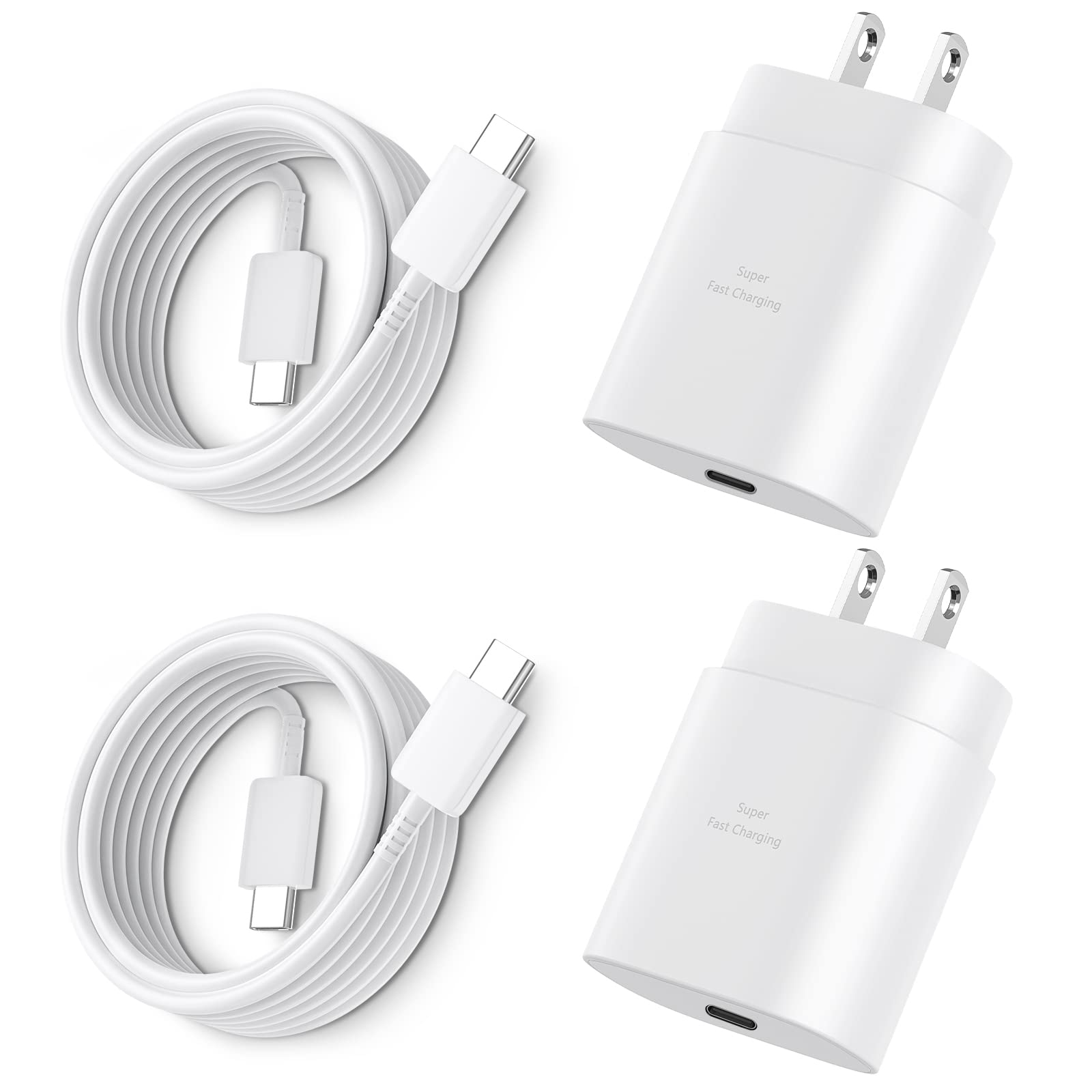 Type C Charger Fast Charging,25W PD USB C Fast Wall Charger Block & 6.6ft Android Phone Charge Cable for Samsung Galaxy S26 S25 S24 S23 S22 S21 S20 Plus Ultra,Note 20 10 9 8/ S10 S9 S8 Pixel 6 5 4 Pro