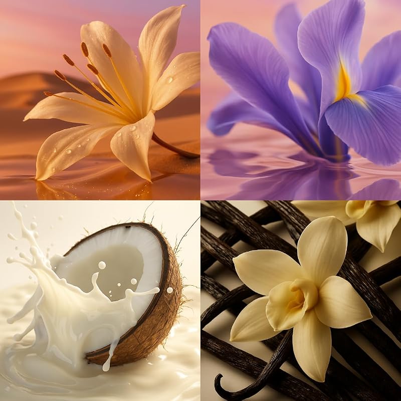 Don Algodón Set Eau de Parfum Mujer | 100 ml + 30 ml | Perfume floral gourmand con lirios del desierto, coco e iris | Fragancia intensa, femenina y elegante | Ideal para regalo