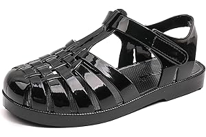 GUGUYeah Jelly Sandals for Girls,Closed Toe Princess Costume Summer Dress Shoes Fisherman Gladiator Water Beach Flat Sandals for Toddler/Little Kid/Big Kid