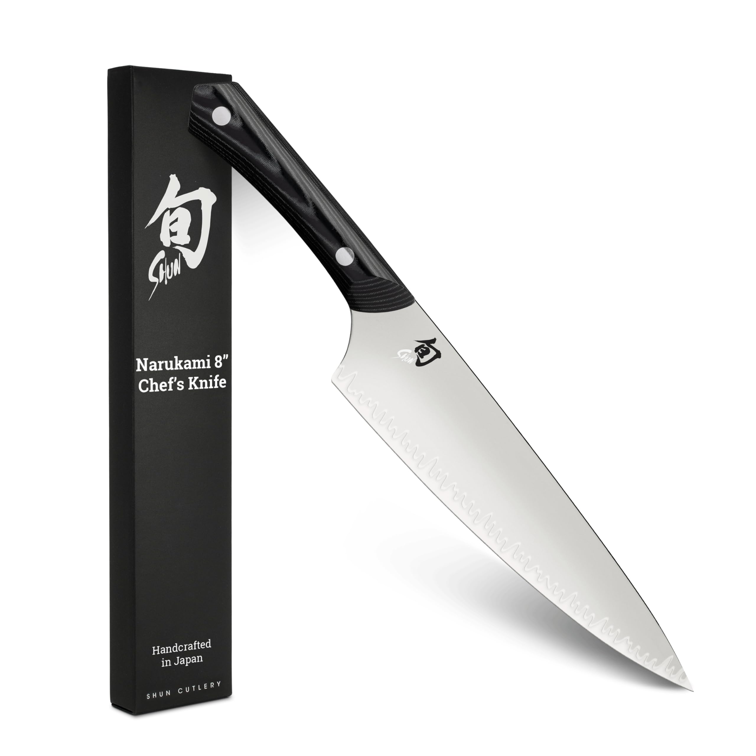 Photo 1 of **** FACTORY SEALED ***** Shun Narukami 8" Chef’s Knife, Handcrafted Japanese Kitchen Knife for Professional and Home Chefs, Blue II Carbon Steel Core and San Mai Stainless Steel Cladding, Micarta Handle