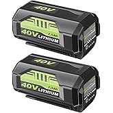 ULATI 2Packs Replacement for Ryobi 40V Battery 7.5Ah Compatible with 40v Lithium Battery OP40401 OP4026 OP40261 OP4050 OP40601 Compatible with Ryobi Battery 40V Cordless Power Tools (Green)