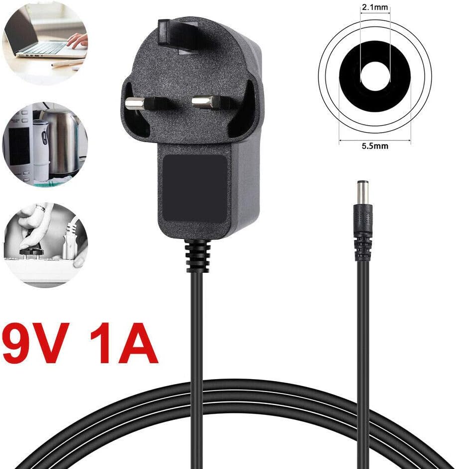 HNPtech Mains AC-DC Adaptor 9V/1.0A Power Supply Charger for X Rocker Gaming Chair UK
