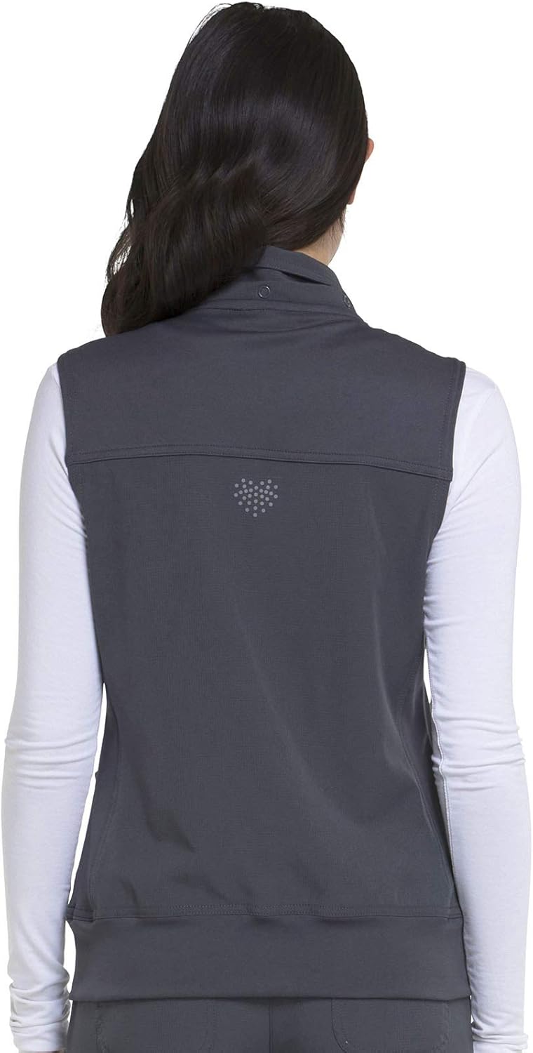 HeartSoul Break on Through HS500 Women's In-Vested Love Solid Scrub Vest: Clothing