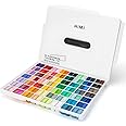 HIMI Gouache Paint Set, 112 Colors x 12g Twin Jelly Cup Design in a Carrying Case, Non-Toxic Gouache Paint for Canvas and Paper, Perfect for Artists, Student, Gouache Opaque Painting(White)