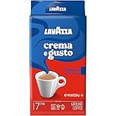 Lavazza Crema e Gusto Ground Coffee, Medium Roast, Arabica and Robusta Blend, 8.8 oz Brick (Pack of 4)