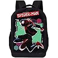 Marvel COMICS CLASSIC SPIDERMAN BACKPACK BLACK SPIDERMAN 18 INCH AIR MESH PADDED BAG (Into the Spiderverse - Miles Jump)