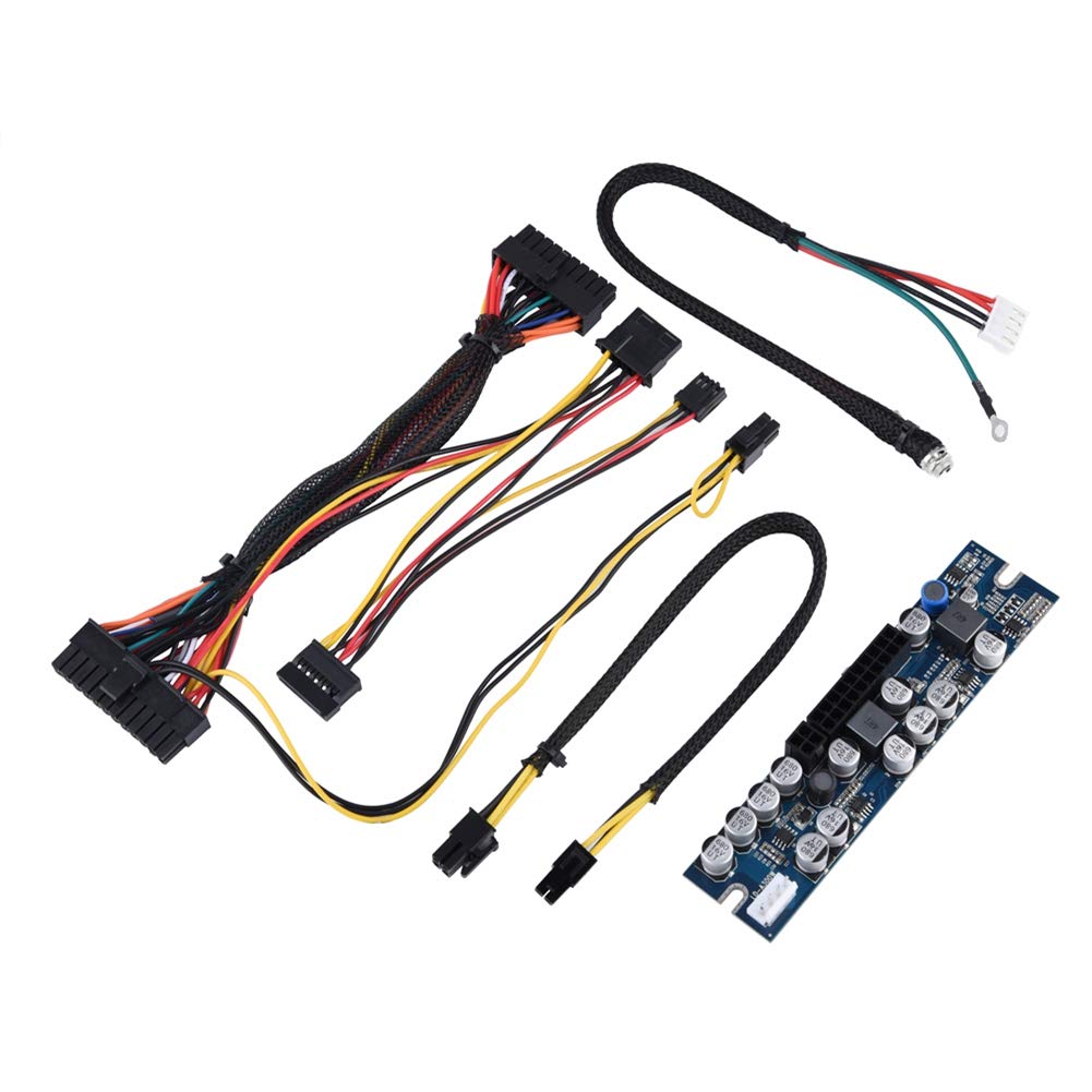 Tosuny PC PSU DC 12V Input 300W Output Computer Power Supply Module Board with 24Pin Connect/AUX/SATA Cable, Suitable for Mini-ITX and 1U Case