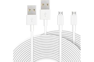 ANLINK 2 Pack 16.4ft 5M Power Extension Cable for Wyze Cam,YI Camera, Nest Cam, Blink, Netvue, Kasa Cam,USB to Micro USB Extension Charging and Data Sync Cord for Home Security Camera and More