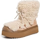 Tory Burch Women's Mellow Shearling Lace Up Boots