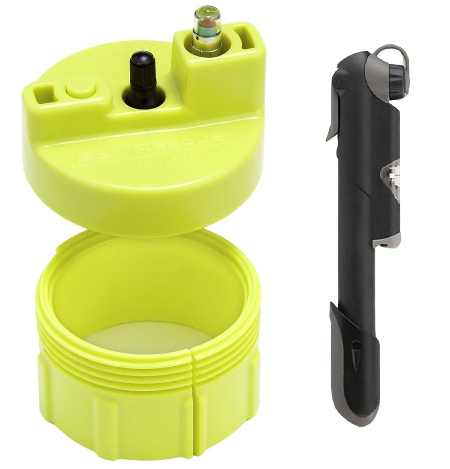 Tennis/Padel Ball Life Extender – Converts Plastic Tennis/Padel Containers to a 30 psi Pressurizer – Needs a Bicycle Pump to pressurize (container not included).