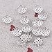 500PCS 10mm Gold Tone Flower Bead Caps Hollow Flower Bead Caps For Jewelry Making (silver)