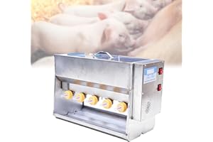 Automatic Pig Milk Feeder, Thickened Stainless Steel Piglet Nursing Station, 15/20L Capacity, 10/14 Nipples + Sound Simulatio