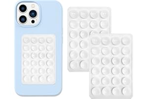 Yojaro 2Pack Silicone Suction Phone Case Mount, Silicon Adhesive Phone Stand Sticky for Cell Phone, Non Slip Suction Cup Phone Mount, Hands-Free Phone Accessories Holder for Selfies and Videos White
