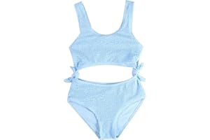 Mercatoo Toddler Girls Jumpsuit Swimsuit Sports Light Blue Comfortable Bow Bikini Swimsuit Kids Swimsuits Girls Bikini
