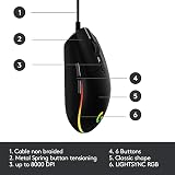 Logitech G203 Lightsync Gaming Mouse 8000 DPI 6 Programmable Buttons Black view 6