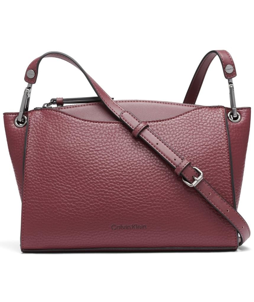 Calvin Klein Womens Garnet Top Zip Crossbody