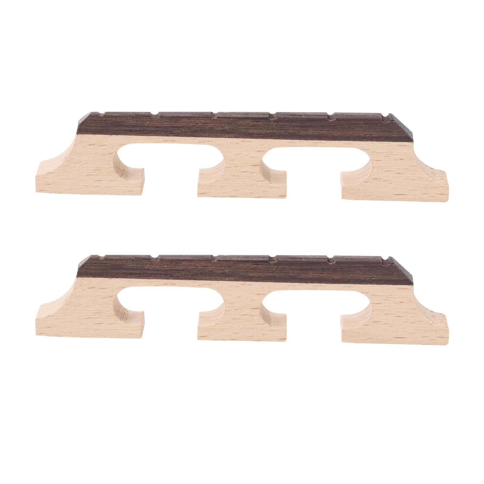 LT Easiyl 2PCS Bridge Replacement Accessories 6 String Three-Legged Ebony Maple Banjo Bridge Compatible with Banjo Guitar Ukulele