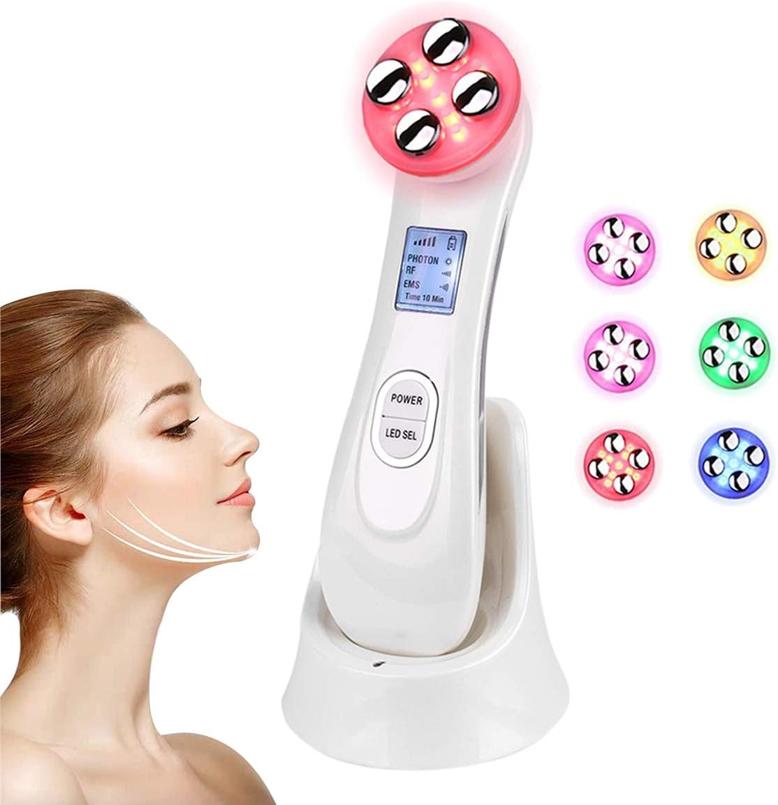 Skin Care Beauty Machine, High Frequency Facial Machine&5in1 Ultrasonic