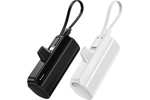 COJION Small Portable Charger for iPhone, 2Pack 5000mAh MFi Certified Ultra-Compact 20W PD Fast Charging Power Bank Mini Cute Battery Pack Compatible with iPhone 14/13/12/11/XR/XS/X/8/7/6
