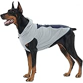 IECOii Fleece Dog Sweater for Large Dogs, Reflective Dog Fleece Sweatshirt Vest with Convenient Leash Hole, Lightweight Turtleneck Sweater for Fall Winter, Warm Great Dane Hoodie, Blue, XXXL