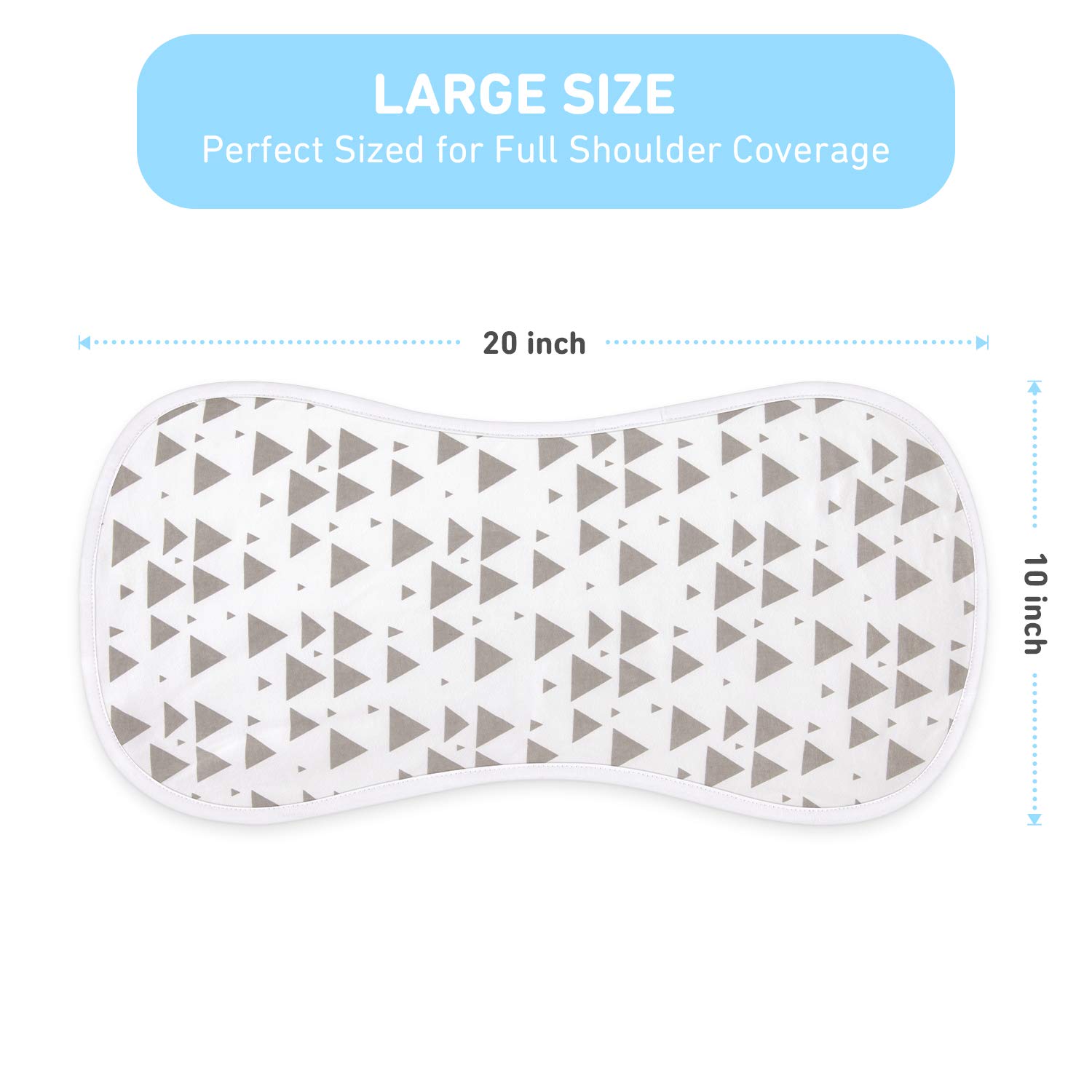 Burp Cloths for Baby Boys and Girls - 5 Pack 100% Combed Cotton Baby Burp Set, Extra Absorbent & Soft Burping Cloth, Burp Clothes, Newborn Towel, Excellent Baby Shower/Registry Gift: Kitchen & Dining