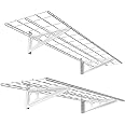 FLEXIMOUNTS 2-Pack 1x4ft 12-inch-by-48-inch Wall Shelf Garage Storage Rack Wall Mounted Floating Shelves, White