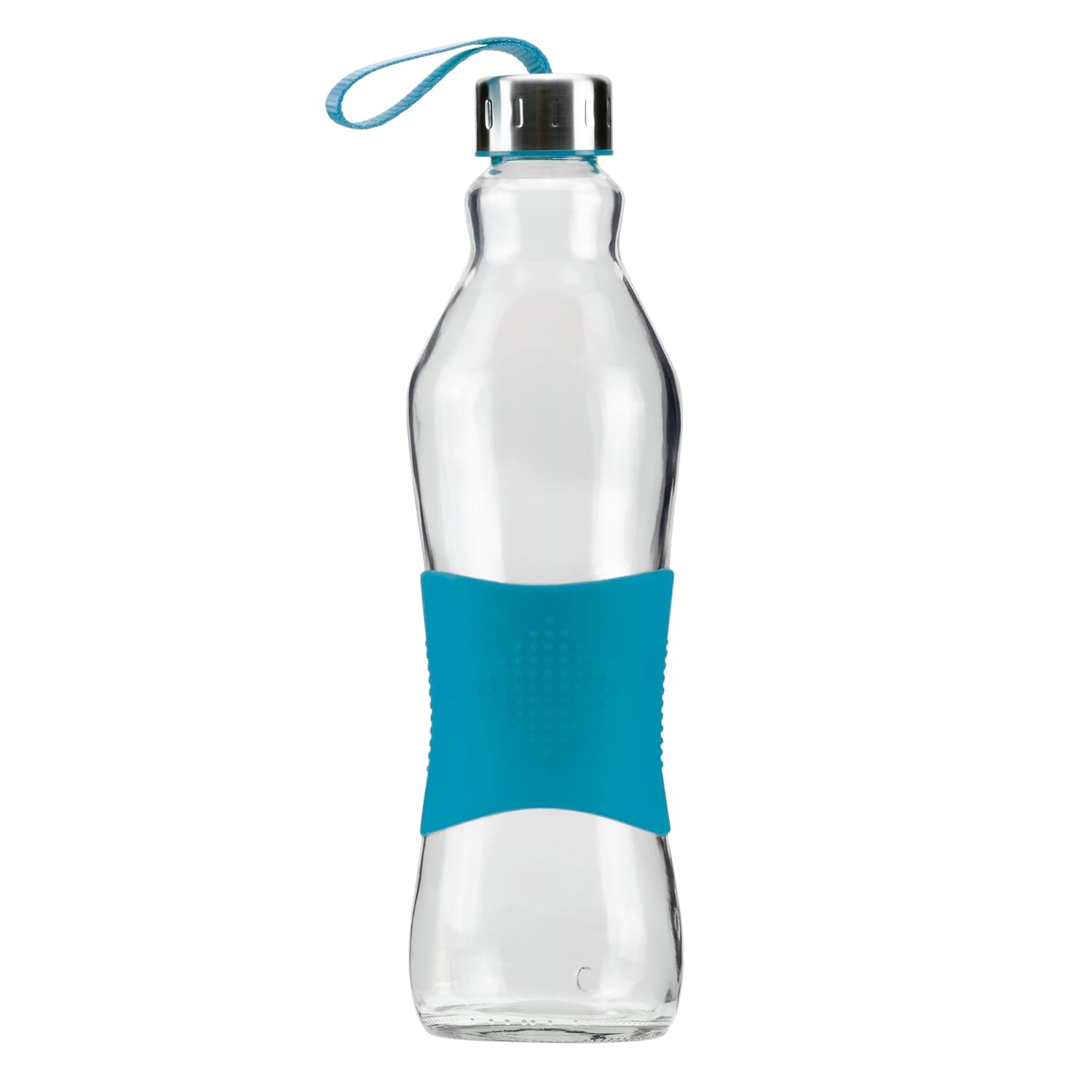 Grip & Go Glass 1.0L Water Bottle / Fridge Bottle Stainless Steel Lid