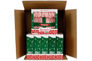 Spangler Classic Red and White Peppermint Candy Canes - Natural Peppermint Flavor, Gluten Free, OU Kosher - 108 Individually Wrapped Candy Canes (6-18 Count Boxes)
