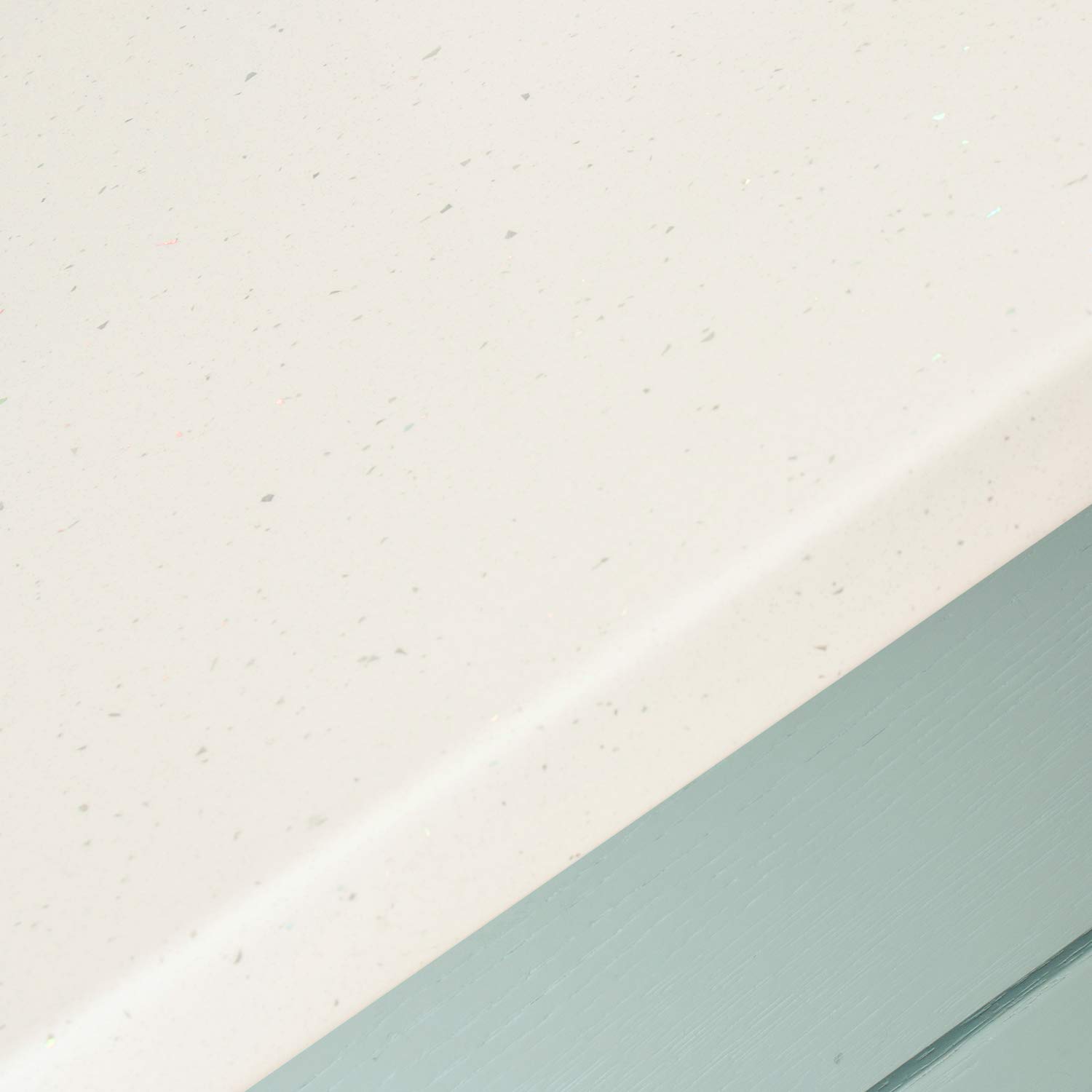 Andromeda ABS Worktop Edging Strip 1500mm x 45mm White Sparkle Gloss