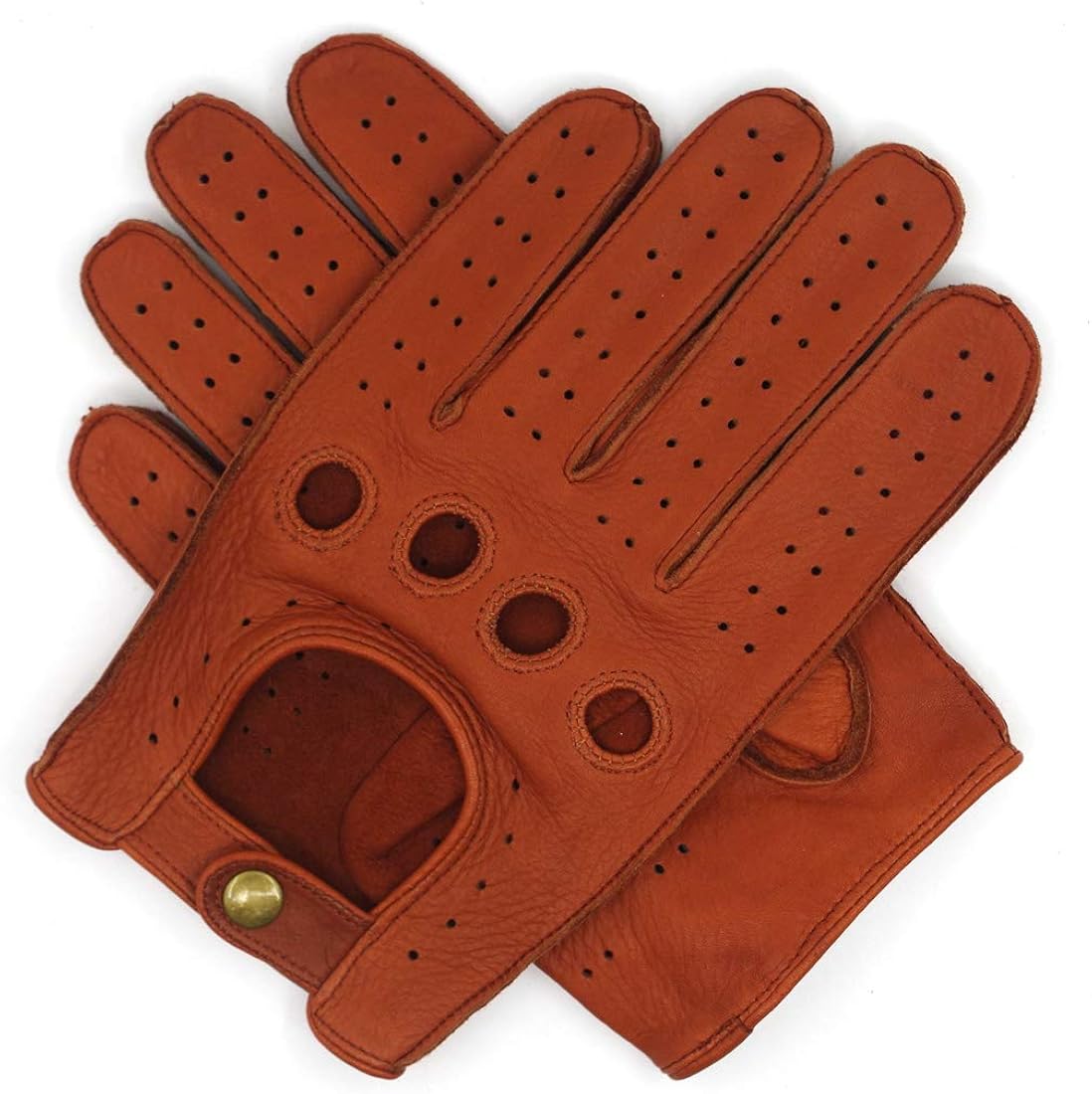 Harssidanzar Mens Leather Driving Gloves Unlined at  Men’s Clothing store