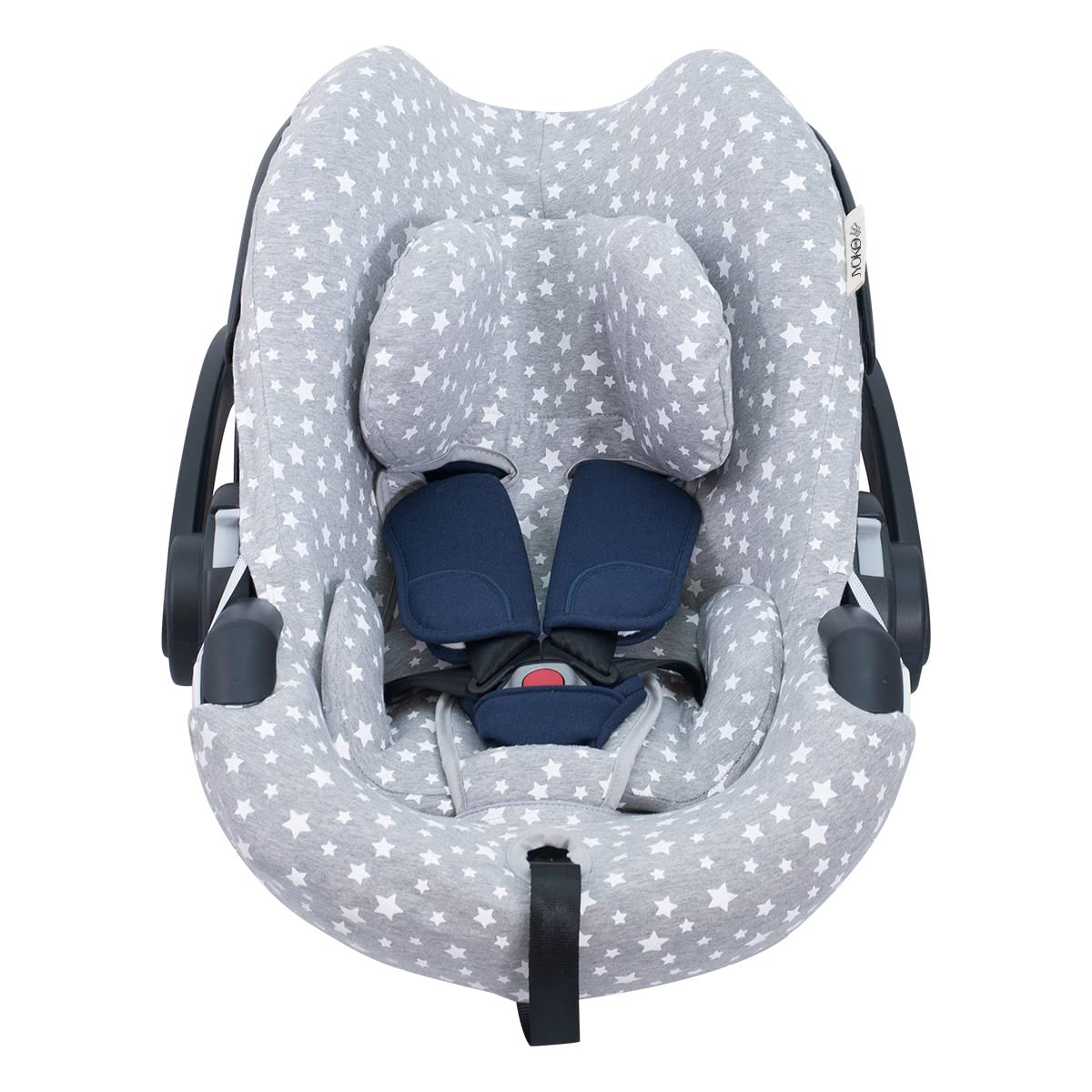 JYOKO Kids Cover for car seat Compatible with Besafe Modular Group 0 (White Star)