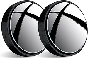 2Pcs Side View Mirror Blindspot, Blind Spot Car Mirror, 2.2" Convex Mirrors 360 Degree Rotating Round Car Rearview Mirrors Ac