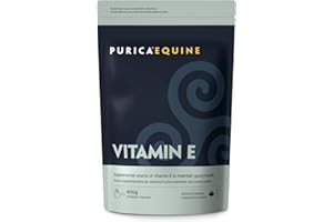 Purica Equine Vitamin E Powder 900g, Natural D-Alpha Tocopheryl Supplement for Horses Support for Muscle Function and Antioxi