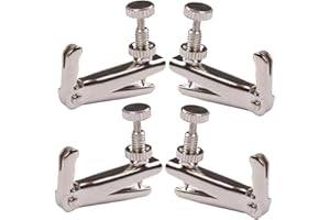 BESTonZON 4pcs Silver Metal Violin String Fine Tuners High Precision Groove Design Smooth Violin Accessories