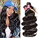 Nadula Hair 8a Best Quality Brazilian Body Wave Virgin Hair Extensions 3 Bundles 12 14 16 Brazilian Wavy Unprocessed Human Hair Weave Natural black Color