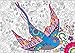 Large Coloring Paper Tablecloth Or Poster | Pretty Bird Bohemian | Thick & Leak-Proof | Comes With 12 Color Pencil Set | Great For Your Crayons & Markers | Fun At A Party Or Any Time | Decoration