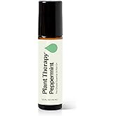 Plant Therapy Peppermint Essential Oil 10 mL (1/3 oz) Pre-Diluted Roll-On | for On-The-Go Convenience, Fresh Peppermint Scent, Great for Cooling, Easing Tension, and Uplifting Your Mood
