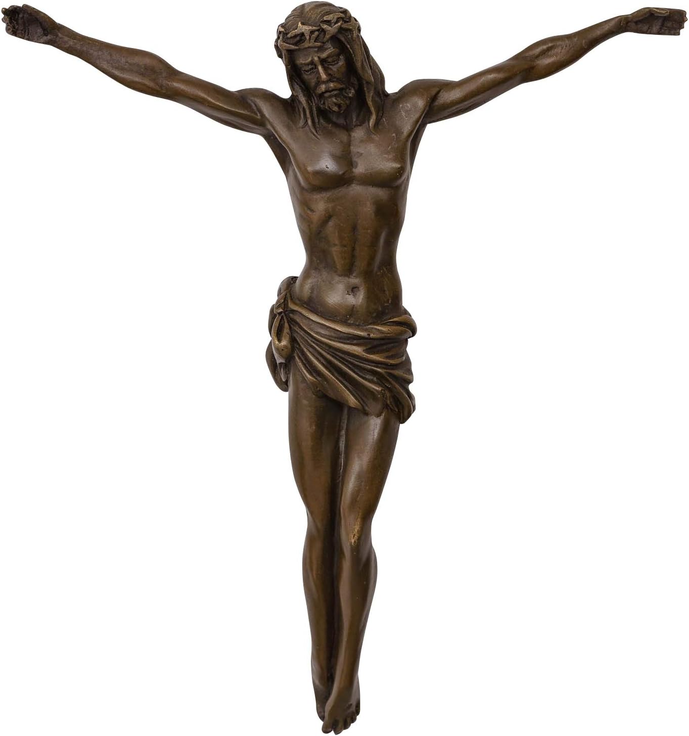 Kaltner Jesus Kruzifix 16cm - Moderne Christus Figur Aus Kunststein