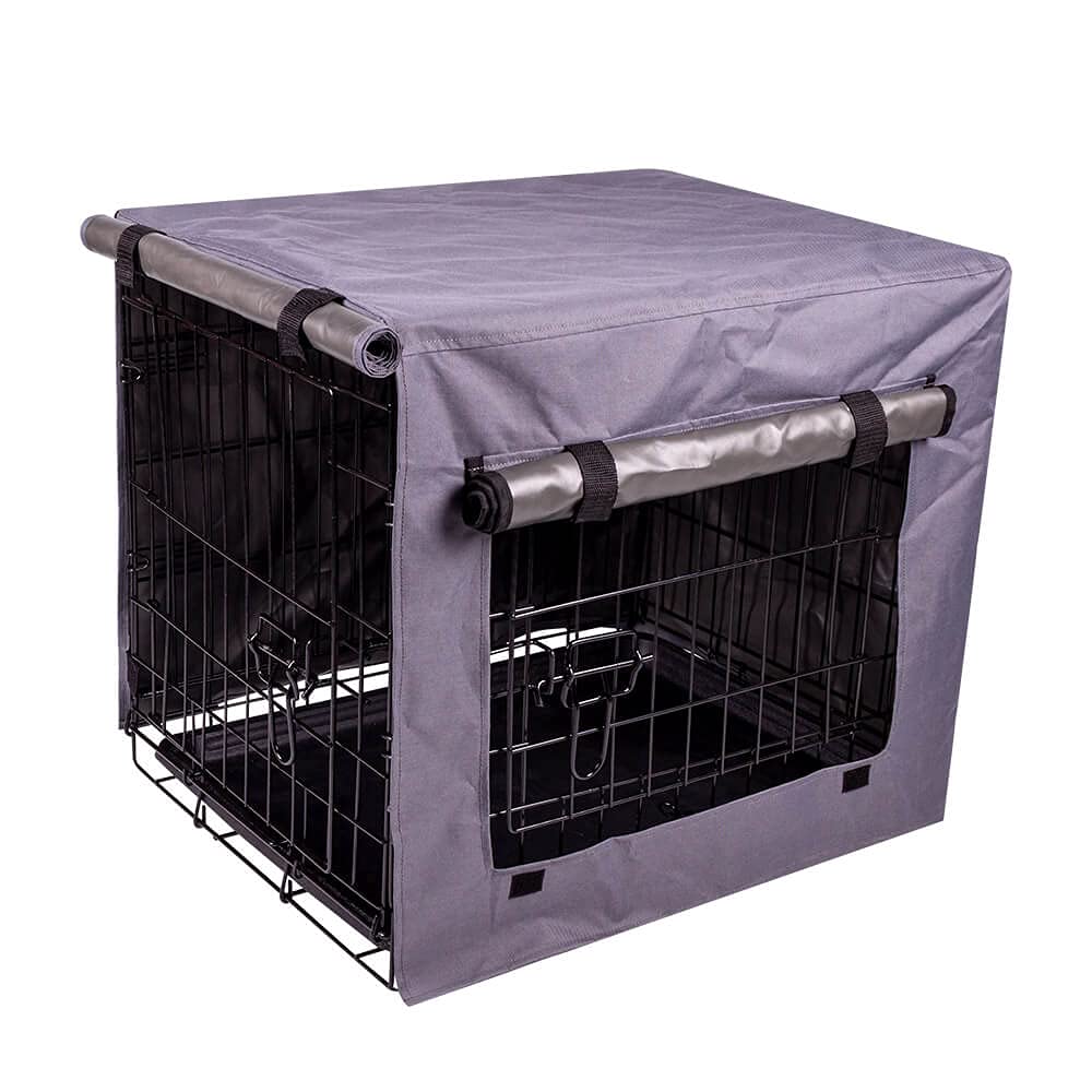 allpetsolutions Dog Crate Cover Quiet Time Pet Cage Cover | Durable Windproof Waterproof Pet Kennel Cover L - Fits Most 42 inch Dog Crates