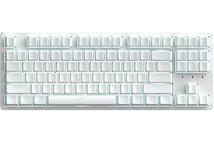 IROK FE87/104 S hot-swappable Gaming Keyboard， backlighting Mechanical Keyboard, Silenced Construction, Type-C Wired Keyboard for Mac Windows White-Red Switch