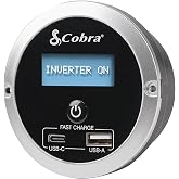 Cobra CPIALCDG1 Remote Controller, Remote On/Off, 4 Mounting Options, Black | Compatible with Cobras Professional Grade Power Inverters, 2 USB Ports