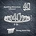 40th Birthday Tiara and Sash - 40 & Fabulous for Women Silver Color Metal Crown Gifts Decorations Party Supplies