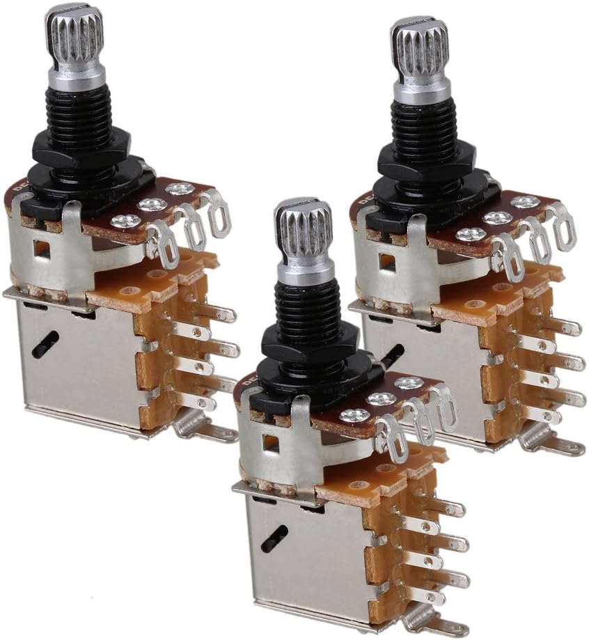 3PCS18MM B Push Pull Potentiometer B500K Black