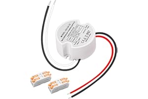 MujHoJm Waterproof IP67 LED Driver 24 Watts, LED Power Supply 12V 2A, Round 120V to 12V Transformer for Indoor and Outdoor LED Lighting