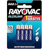 Pilha, Rayovac, 20324, Azul, AAA, Palito, pacote de 4