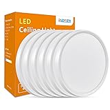 6 Pack 12 Inch LED Flush Mount Ceiling Light: 24W