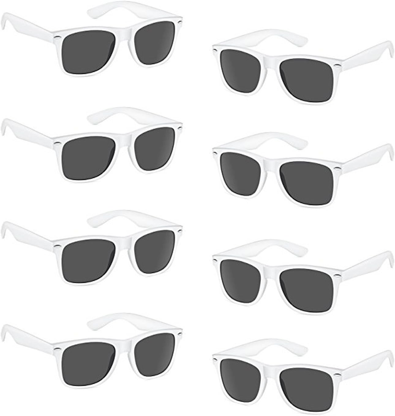 PibupibuNeon Colors Party Favor Supplies Unisex Sunglasses Pack of 8