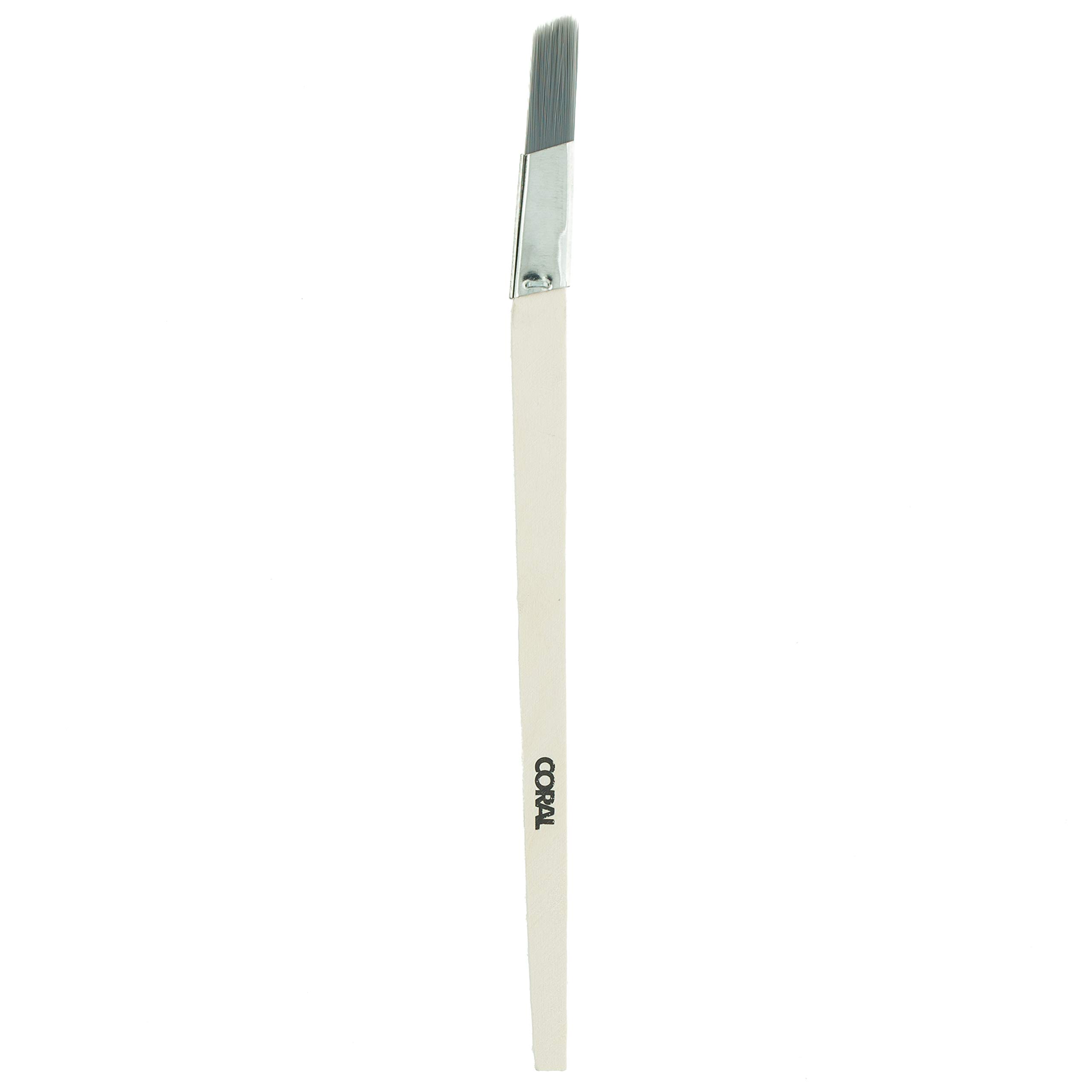 Coral 33472 Precision Angled Lining Fitch Paint Brush with Platinum Easy Clean Filaments 0.5 inch